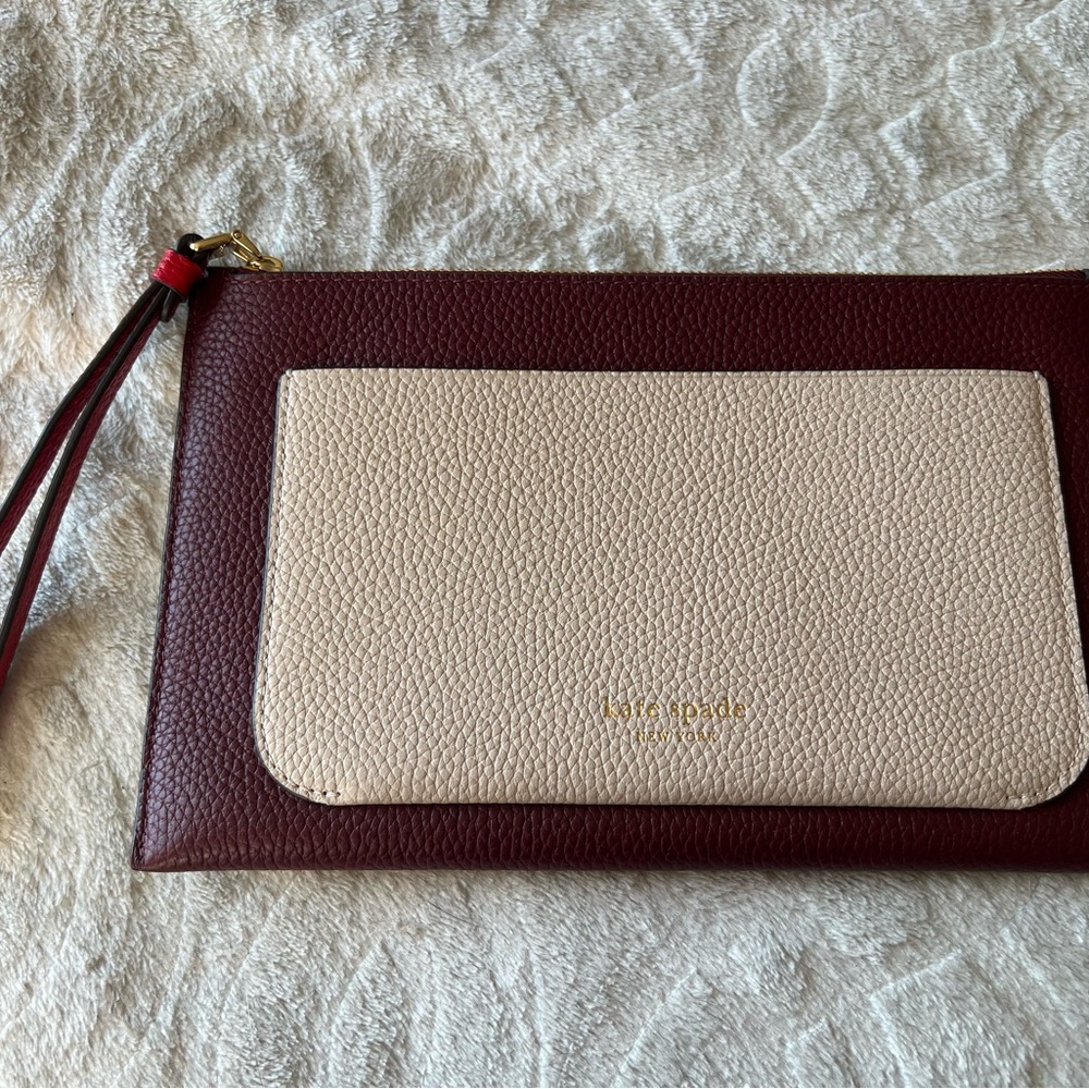 Kate Spade Cream and Dark Brown Leather Accessory